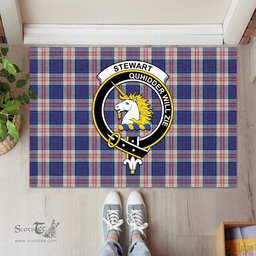 ScotsTee Shop Scottish Stewart of Appin Hunting Dress Clan Tartan Doormat Rubber Welcome Mat