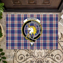 ScotsTee Shop Scottish Stewart of Appin Hunting Dress Clan Tartan Doormat Rubber Welcome Mat