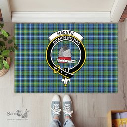 ScotsTee Shop Scottish MacNeil of Barra Ancient Clan Tartan Doormat Rubber Welcome Mat