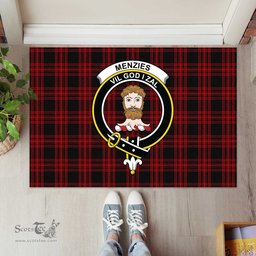 ScotsTee Shop Scottish Menzies Hunting Clan Tartan Doormat Rubber Welcome Mat