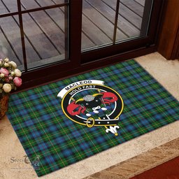 ScotsTee Shop Scottish MacLeod of Skye Clan Tartan Doormat Rubber Welcome Mat