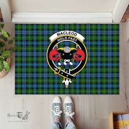 ScotsTee Shop Scottish MacLeod of Skye Clan Tartan Doormat Rubber Welcome Mat