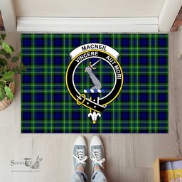 ScotsTee Shop Scottish MacNeil of Colonsay Modern Clan Tartan Doormat Rubber Welcome Mat