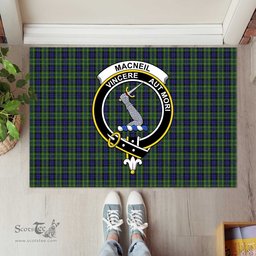 ScotsTee Shop Scottish MacNeil of Colonsay Clan Tartan Doormat Rubber Welcome Mat