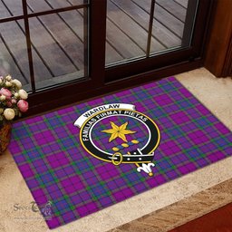 ScotsTee Shop Scottish Wardlaw Modern Clan Tartan Doormat Rubber Welcome Mat