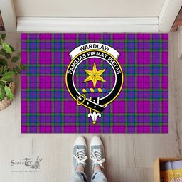 ScotsTee Shop Scottish Wardlaw Modern Clan Tartan Doormat Rubber Welcome Mat