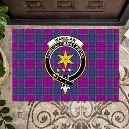 ScotsTee Shop Scottish Wardlaw Modern Clan Tartan Doormat Rubber Welcome Mat