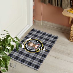 ScotsTee Shop Scottish Menzies Black Dress Clan Tartan Doormat Rubber Welcome Mat