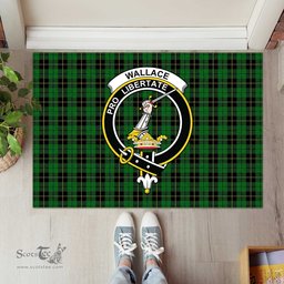 ScotsTee Shop Scottish Wallace Hunting Clan Tartan Doormat Rubber Welcome Mat