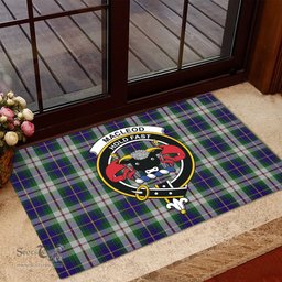 ScotsTee Shop Scottish MacLeod Of Californian Clan Tartan Doormat Rubber Welcome Mat