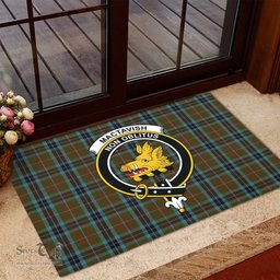 ScotsTee Shop Scottish MacTavish Hunting Clan Tartan Doormat Rubber Welcome Mat
