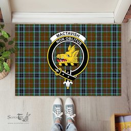 ScotsTee Shop Scottish MacTavish Hunting Clan Tartan Doormat Rubber Welcome Mat