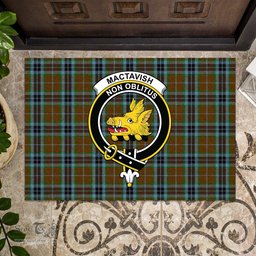 ScotsTee Shop Scottish MacTavish Hunting Clan Tartan Doormat Rubber Welcome Mat