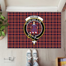 ScotsTee Shop Scottish Ogilvie (Ogilvy) Clan Tartan Doormat Rubber Welcome Mat