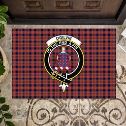 ScotsTee Shop Scottish Ogilvie (Ogilvy) Clan Tartan Doormat Rubber Welcome Mat