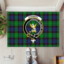ScotsTee Shop Scottish Stewart Old Modern Clan Tartan Doormat Rubber Welcome Mat