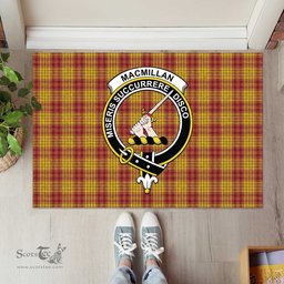 ScotsTee Shop Scottish MacMillan Dress Clan Tartan Doormat Rubber Welcome Mat