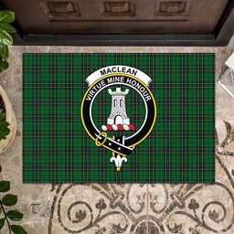ScotsTee Shop Scottish MacLean of Duart Hunting Clan Tartan Doormat Rubber Welcome Mat