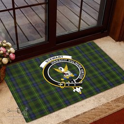 ScotsTee Shop Scottish Stewart Hunting Clan Tartan Doormat Rubber Welcome Mat