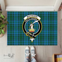 ScotsTee Shop Scottish Matheson Hunting Clan Tartan Doormat Rubber Welcome Mat