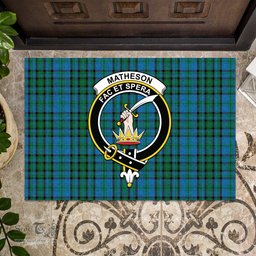 ScotsTee Shop Scottish Matheson Hunting Clan Tartan Doormat Rubber Welcome Mat