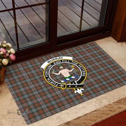 ScotsTee Shop Scottish Murray of Atholl Weathered Clan Tartan Doormat Rubber Welcome Mat
