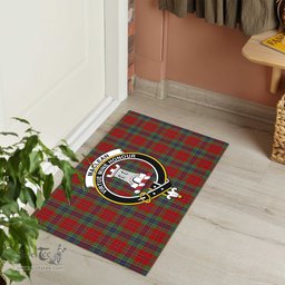ScotsTee Shop Scottish MacLean of Duart Clan Tartan Doormat Rubber Welcome Mat