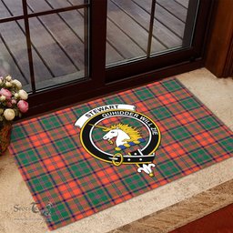 ScotsTee Shop Scottish Stewart of Appin Ancient Clan Tartan Doormat Rubber Welcome Mat