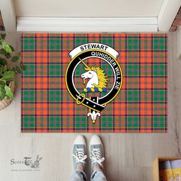 ScotsTee Shop Scottish Stewart of Appin Ancient Clan Tartan Doormat Rubber Welcome Mat