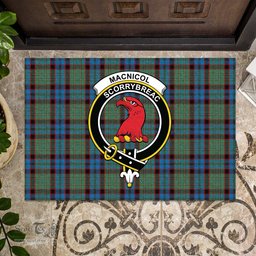 ScotsTee Shop Scottish MacNicol Hunting Clan Tartan Doormat Rubber Welcome Mat