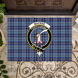 ScotsTee Shop Scottish MacRae of America Clan Tartan Doormat Rubber Welcome Mat