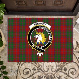 ScotsTee Shop Scottish Stewart of Appin Clan Tartan Doormat Rubber Welcome Mat