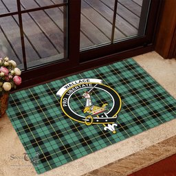 ScotsTee Shop Scottish Wallace Hunting Ancient Clan Tartan Doormat Rubber Welcome Mat