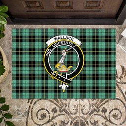 ScotsTee Shop Scottish Wallace Hunting Ancient Clan Tartan Doormat Rubber Welcome Mat