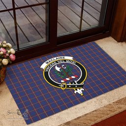 ScotsTee Shop Scottish MacLaine of Lochbuie Clan Tartan Doormat Rubber Welcome Mat