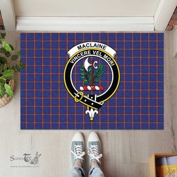 ScotsTee Shop Scottish MacLaine of Lochbuie Clan Tartan Doormat Rubber Welcome Mat
