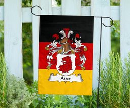 ScotsTee Shop Germans Auer Coat of Arms on Germany Flag Garden Flag/ House Flag