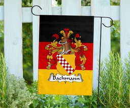 ScotsTee Shop Germans Bachmann Coat of Arms on Germany Flag Garden Flag/ House Flag