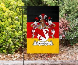 ScotsTee Shop Germans Bamberg Coat of Arms on Germany Flag Garden Flag/ House Flag