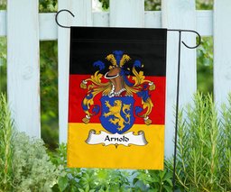 ScotsTee Shop Germans Arnold Coat of Arms on Germany Flag Garden Flag/ House Flag
