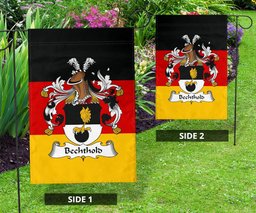 ScotsTee Shop Germans Bechthold Coat of Arms on Germany Flag Garden Flag/ House Flag
