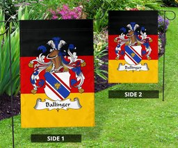 ScotsTee Shop Germans Ballinger Coat of Arms on Germany Flag Garden Flag/ House Flag