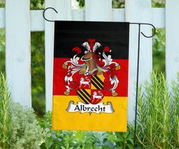 ScotsTee Shop Germans Albrecht Coat of Arms on Germany Flag Garden Flag/ House Flag