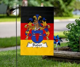 ScotsTee Shop Germans Bader Coat of Arms on Germany Flag Garden Flag/ House Flag