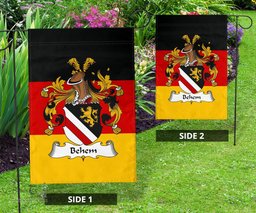 ScotsTee Shop Germans Behem Coat of Arms on Germany Flag Garden Flag/ House Flag