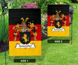 ScotsTee Shop Germans Andorpher Coat of Arms on Germany Flag Garden Flag/ House Flag