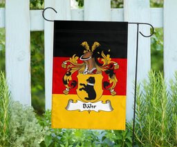 ScotsTee Shop Germans Bahr Coat of Arms on Germany Flag Garden Flag/ House Flag