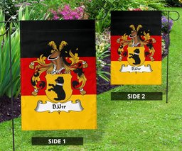 ScotsTee Shop Germans Bahr Coat of Arms on Germany Flag Garden Flag/ House Flag