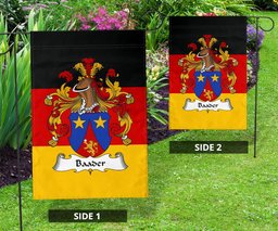 ScotsTee Shop Germans Baader Coat of Arms on Germany Flag Garden Flag/ House Flag