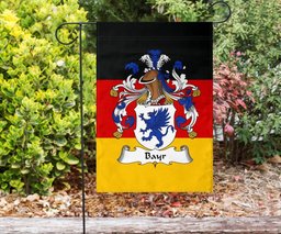 ScotsTee Shop Germans Bayr Coat of Arms on Germany Flag Garden Flag/ House Flag